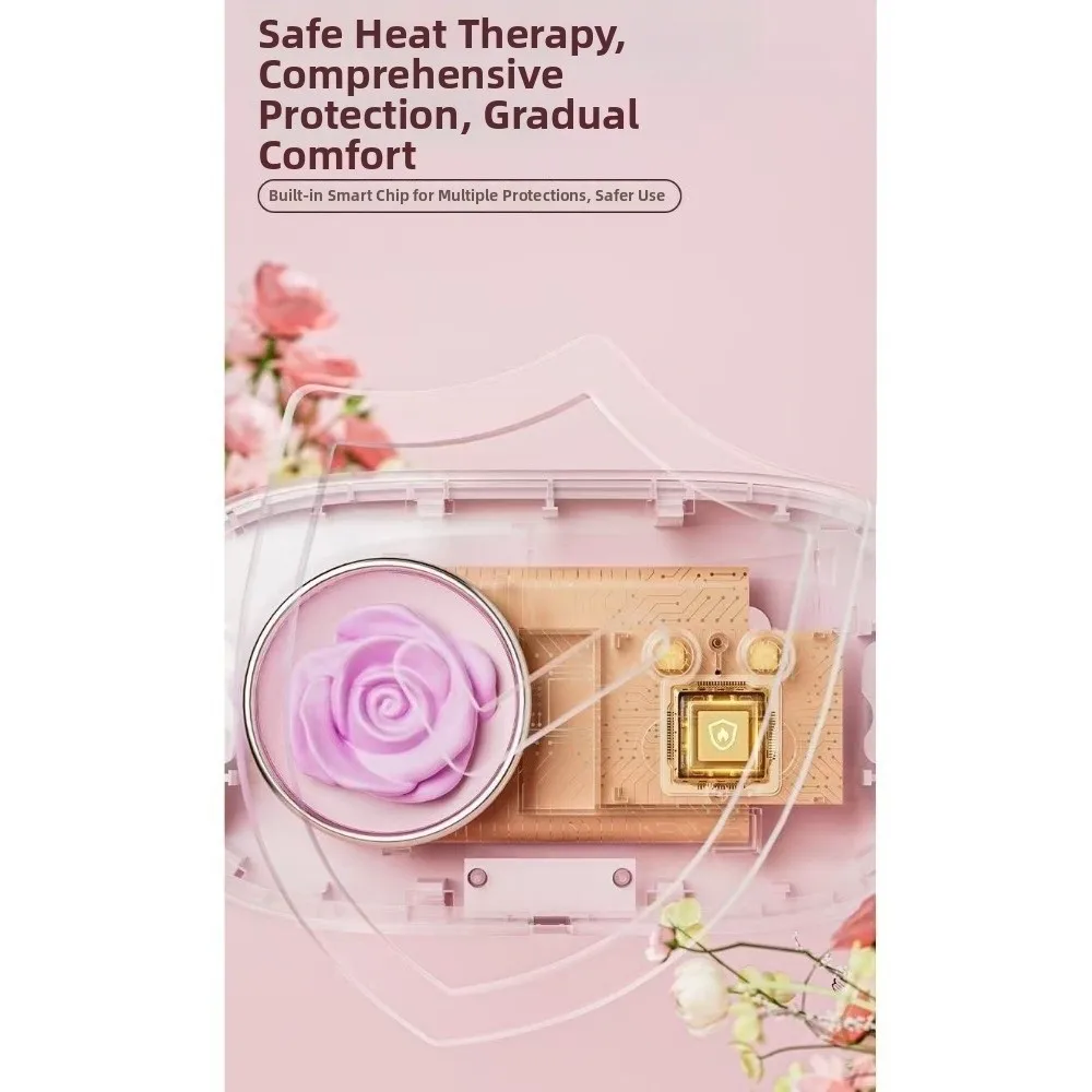 USB Charging Portable Menstrual Heating Pad Warmth Adjustment Electric Heating Belt Comfortable LED Display for 5V1800mAh