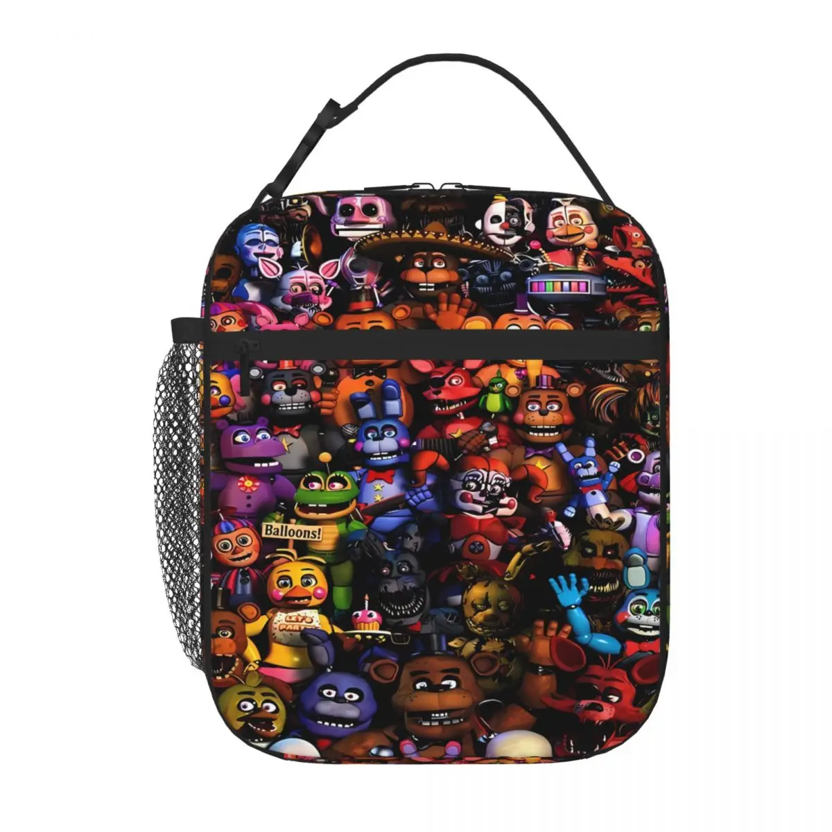 Bestselling Plaid FNAF Security Letter Print Work Lunch Bag Business Travel Meal Durable Lunch Bag