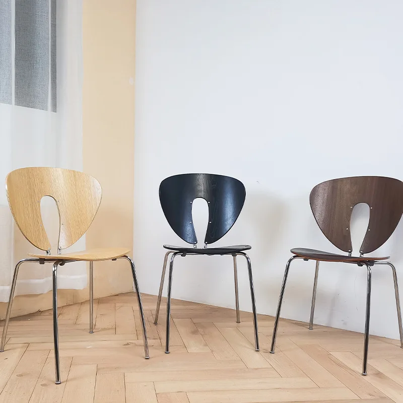 Cloak chair Household small apartment dining chair Modern simple backrest Shell chair