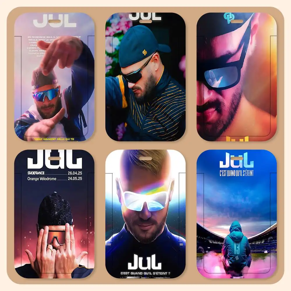

Держатели для карт на шею с логотипом музыкального альбома Rapper JuL, унисекс, для студенческих и пропускных карт, для контроля доступа