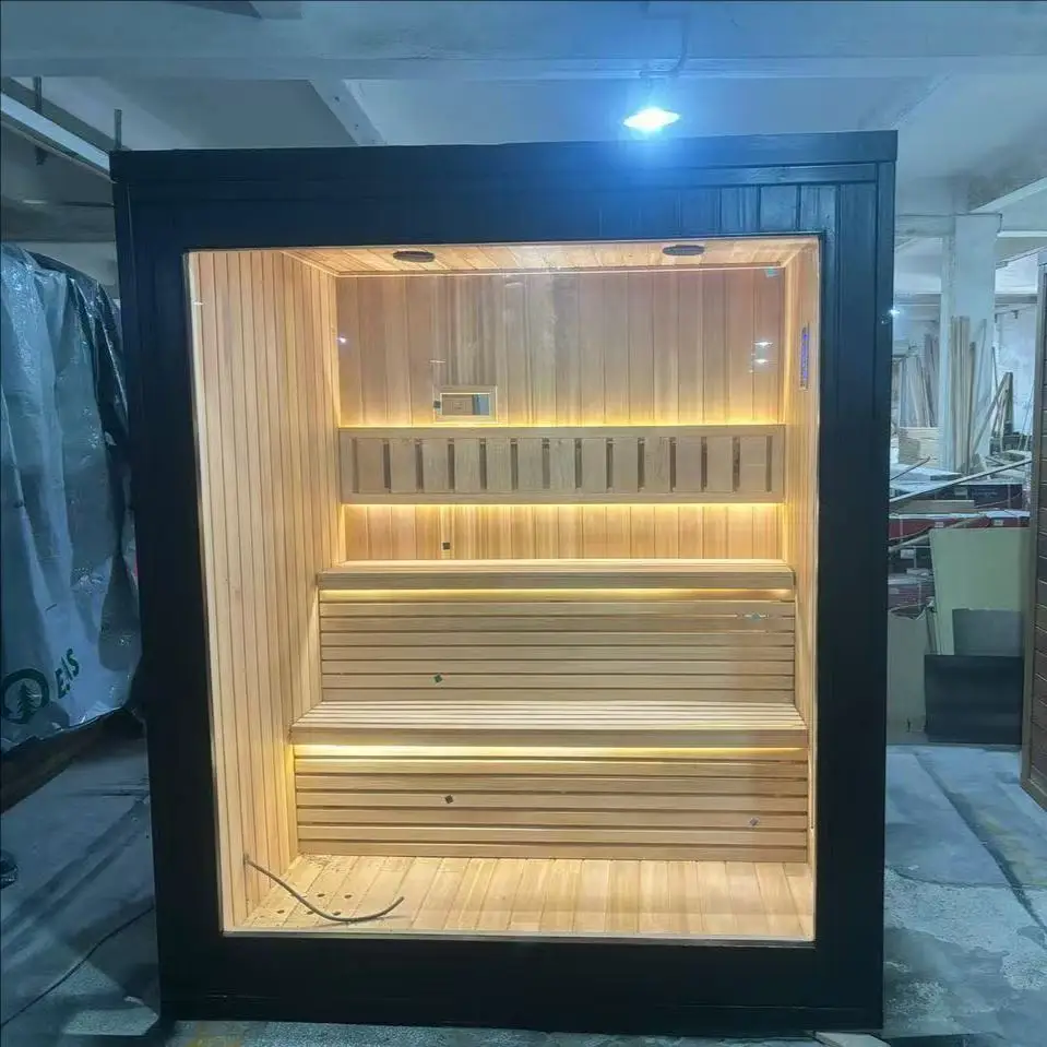 Hot Sale 1-2 Person Outdoor Portable Traditional Sauna Room Electric Heating Modern for Garden Use Villas Wet Dry Steam Options