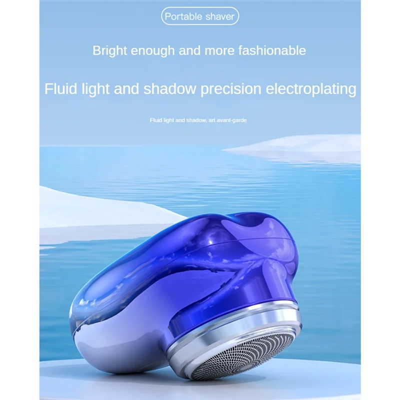 B46C Tragbare USB Elektrische Rasierer Mini Rasierer Reise Rasierer Für Männer Tasche Elektrische Rasierer Bart Trimmer Digital Display (C)
