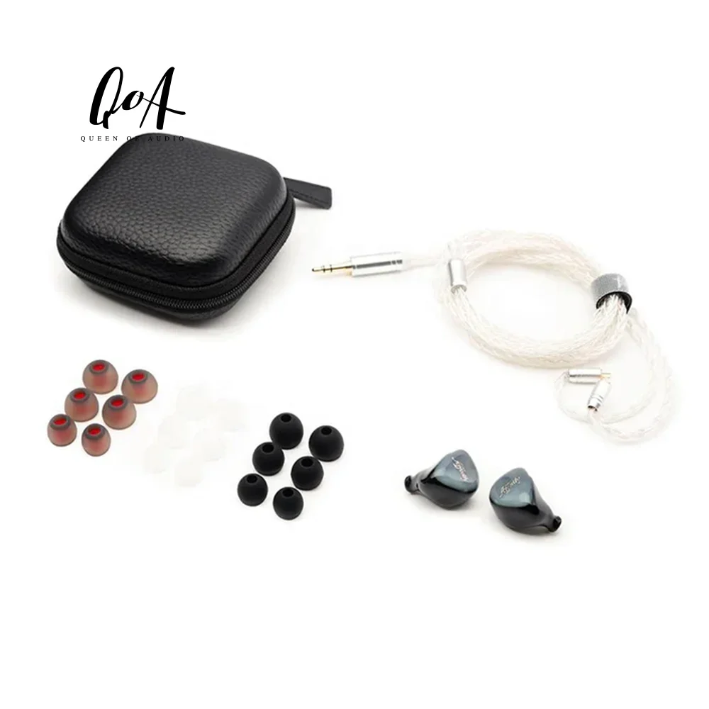 QoA مخصص المزدوج سائق سماعات السلكية 3.5 مللي متر الألعاب في الأذن سماعات Iem Hifi سماعات السلكية في الأذن سماعات لا هيئة التصنيع العسكري