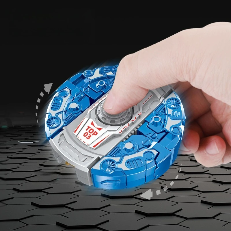 2 في 1 ديناصور ميكا عربة تحويل تململ سبينر ABS اليد سبينر EDC الإبداعية الإجهاد الإغاثة لعب الكبار ألعاب متململة #3