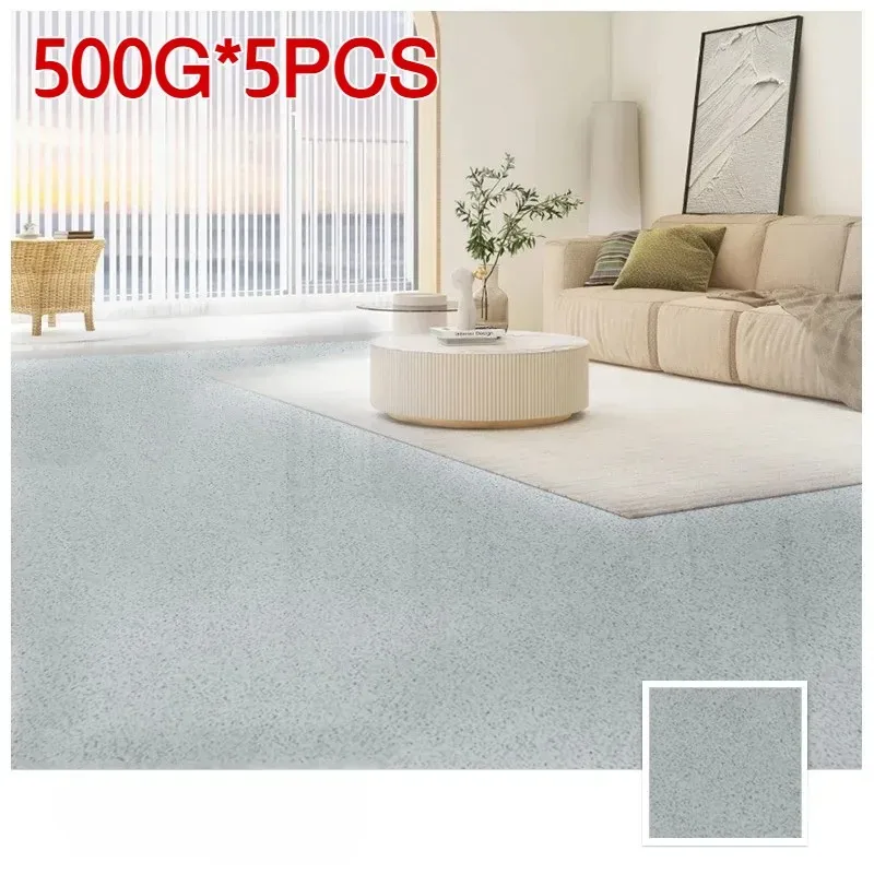 500g Oplosmiddelvrije Zelfnivellerende Platte Epoxy Vloerverf Slijtvaste Waterdichte Kleur Zand Vloercoating Imitatie Marmeren Verf