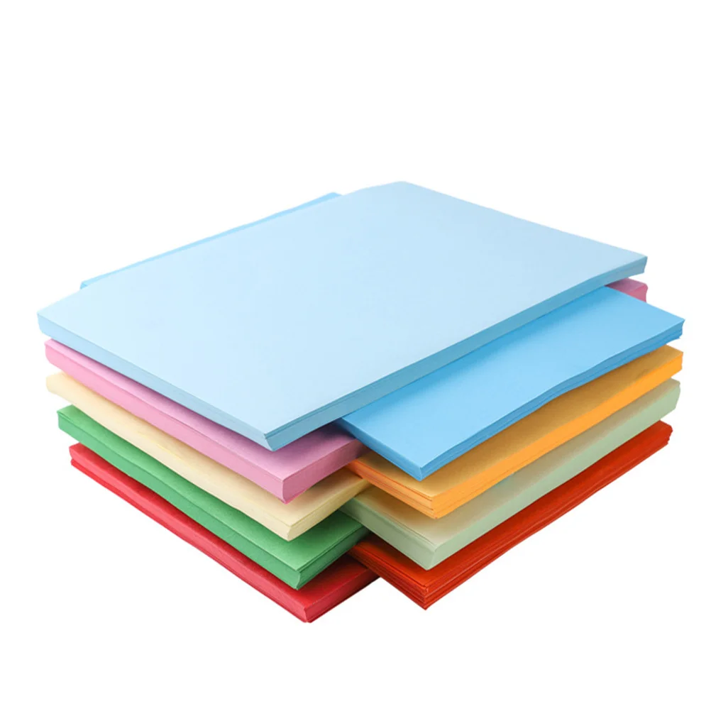 500 pçs papel colorido dobrável artesanato qualidade premium cor brilhante 14x14cm diy arte artesanato crianças projeto escolar decoração dez cores