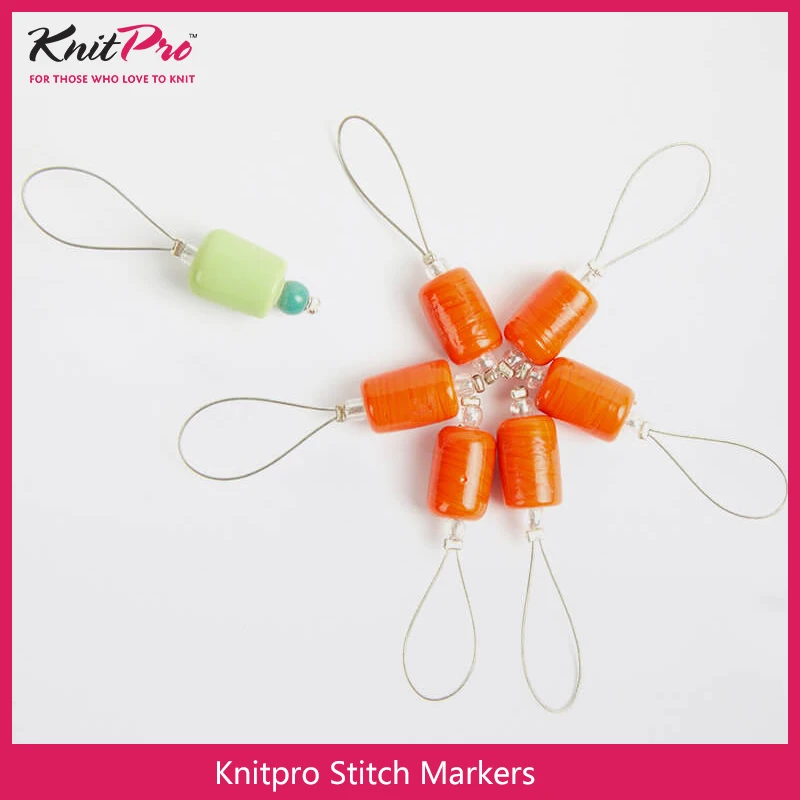 7 Pieces Knitpro Knitting Stitch Markers Bead Locking Stitch Marker DIY Craft Weave Tools Crochet Knitting Tool