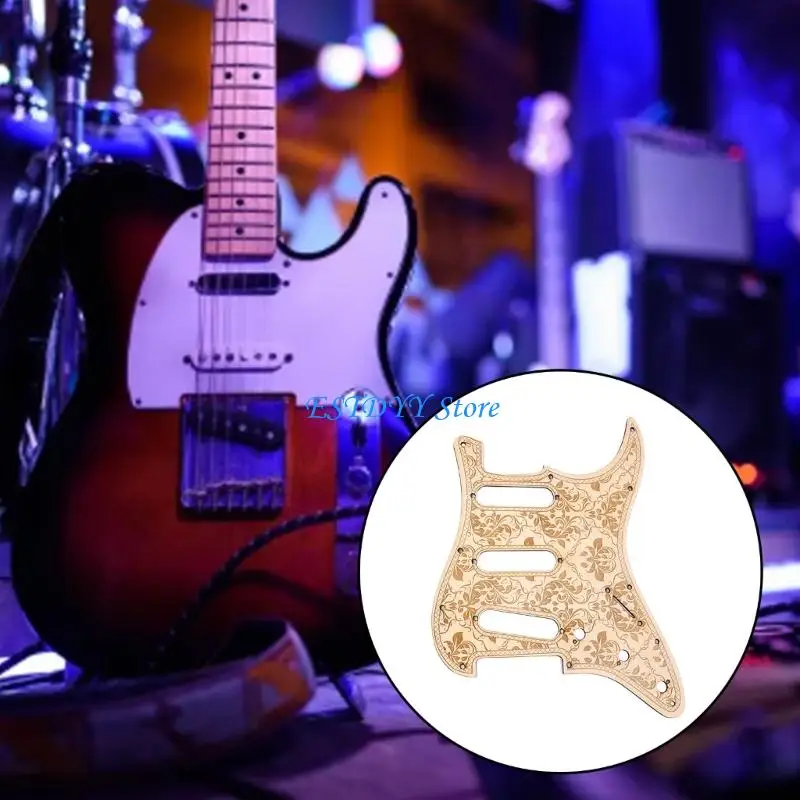 

G6DE Maple Guitar Pickguard Scratch Plate 11 Holes Electric Guitar Pickguard Guitar Replacement Parts Enduring