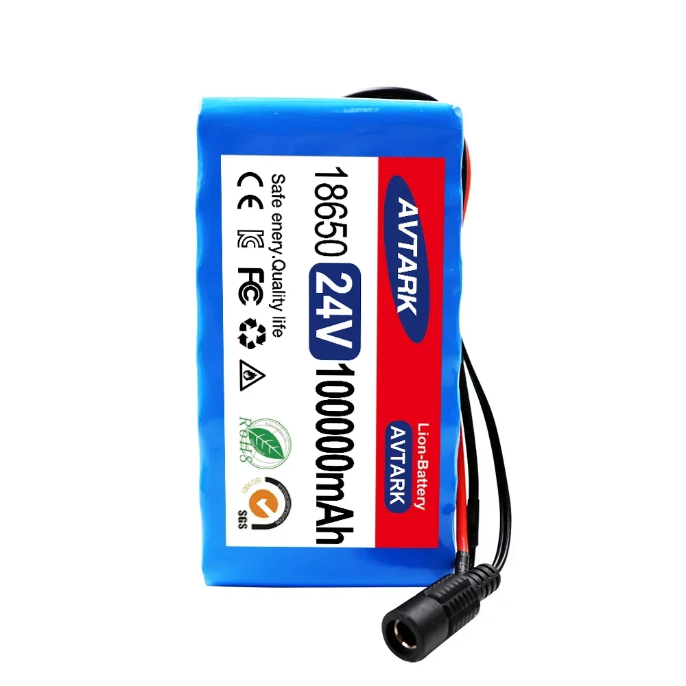 2026 ترقية 24 فولت 100 أمبير دراجة كهربائية الدراجة 7S3P 18650 بطارية ليثيوم أيون حزمة سكوتر كهربائي بطارية ليثيوم أيون + شاحن 2A
