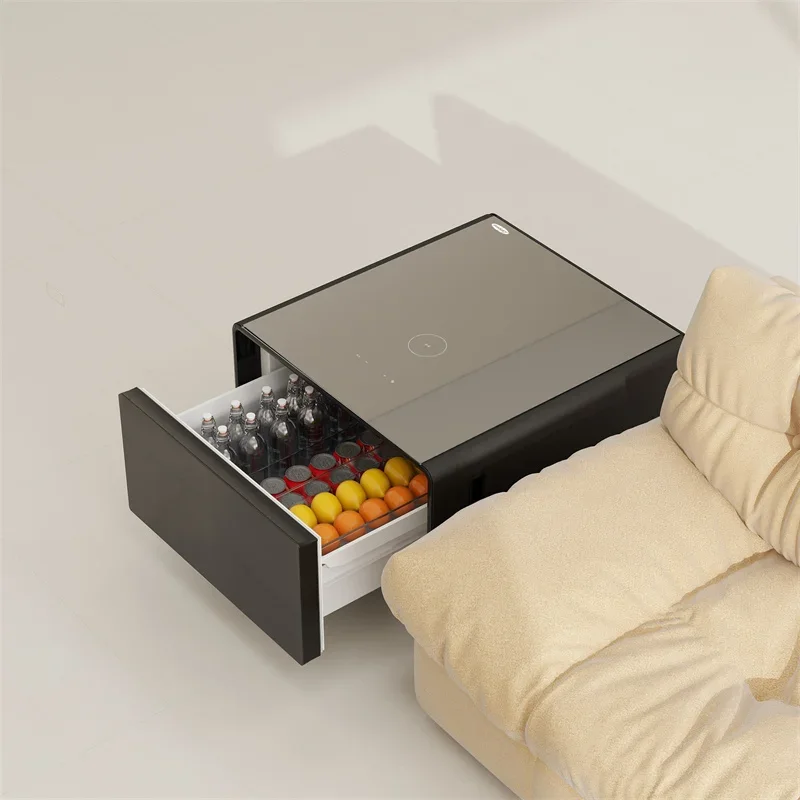 

A 2025 Modern Bedroom Living Room Table Refrigerated Drawer Wireless Charging Smart Coffee Table