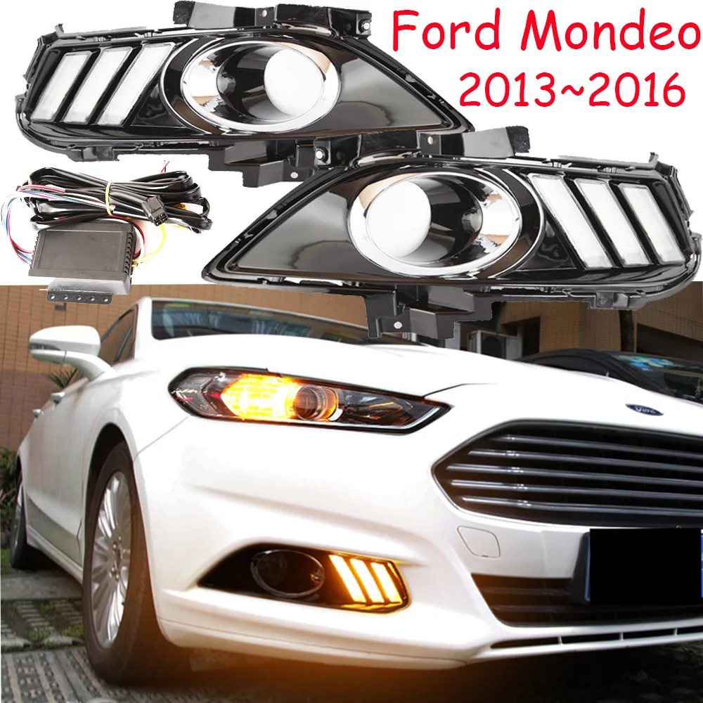 

car bumper headlight for Fusion daytime light 2013~2016y DRL car accessories LED headlamp Fusion fog light