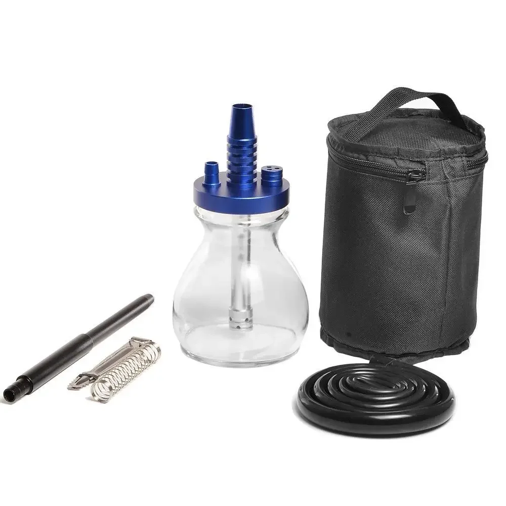 Small Glass Shisha Hookah Set Travel Hookah Shisha Pipe with Hookah Storage Bag Chicha Narguile Sheesha With Handbag Outdoor Bag