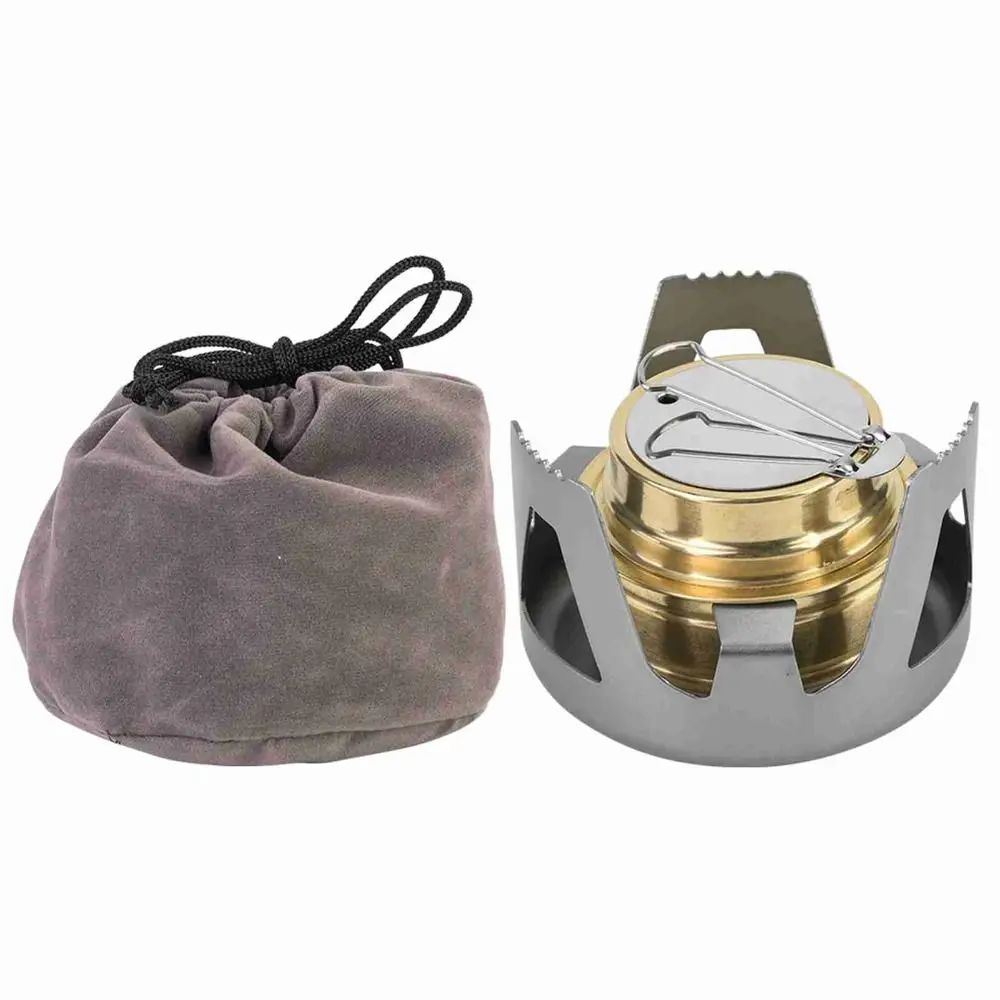 Durable Ultra Light Alcohol Stove Aluminum Alloy Windproof Spirit Burner Mini Burner Backpacking - view 5