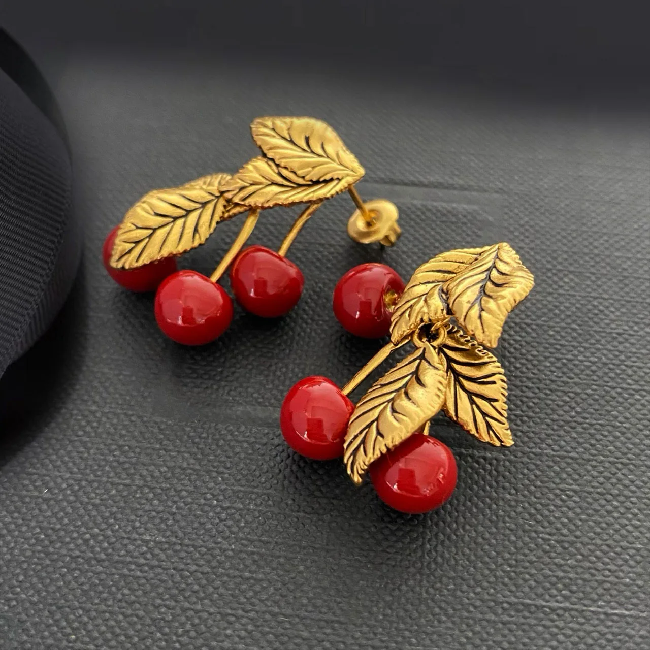 New Jewelry & Accessories Sweet Romance Style Red Resin Peach Shaped Earrings For Women's Parties & Gifts