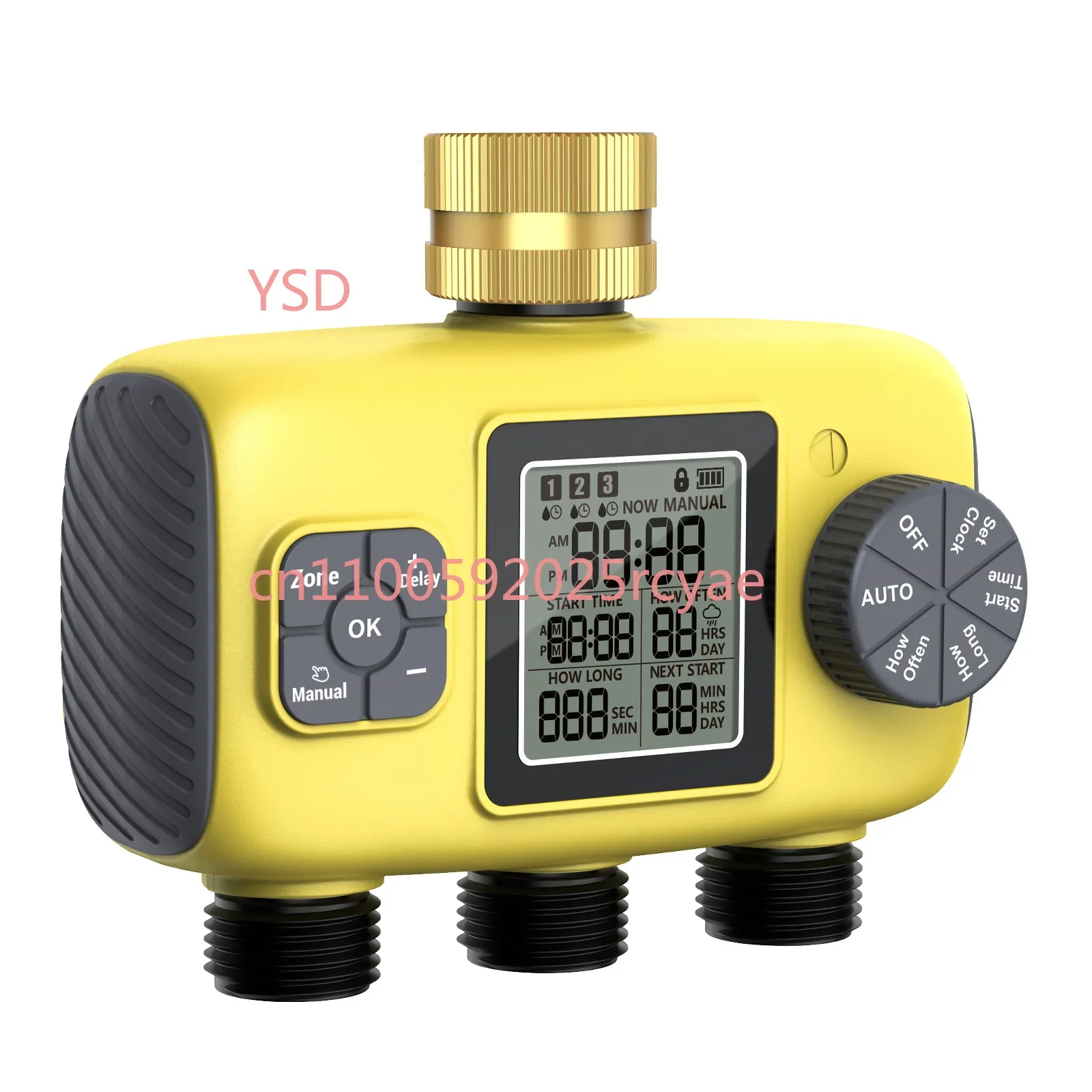 Controlador de riego inteligente transfronterizo, riego automático de plantas, temporizador de riego para jardín exterior de tres vías