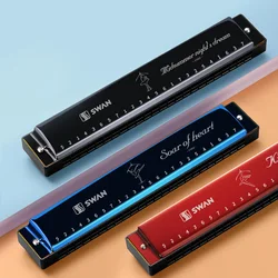 SWAN  harmonica High Quality Mouth Organ 24 holes polyphony harmonica C key for professional Students Beginners