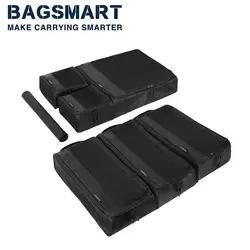 BAGSMART-organizador de maletas, bolsa de almacenamiento de viaje ligera, de nailon, portátil, para el hogar, con cremallera, caja de almacenamiento de ropa, 7 unidades