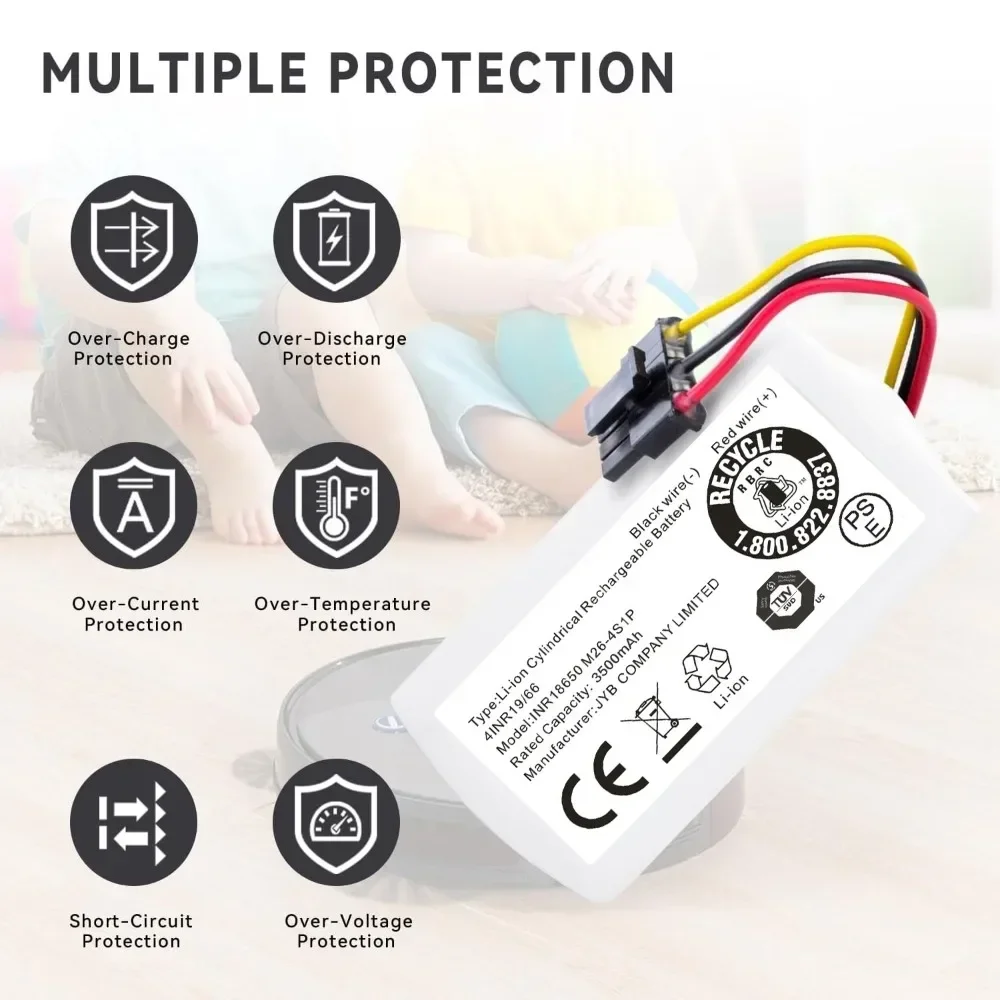 14.4V 3500mAh Vacuum Replacement Battery for Eufy L50 L60 L60 SES L60 Hybrid iRobot Roomba Combo Essential Y0110 Q0120
