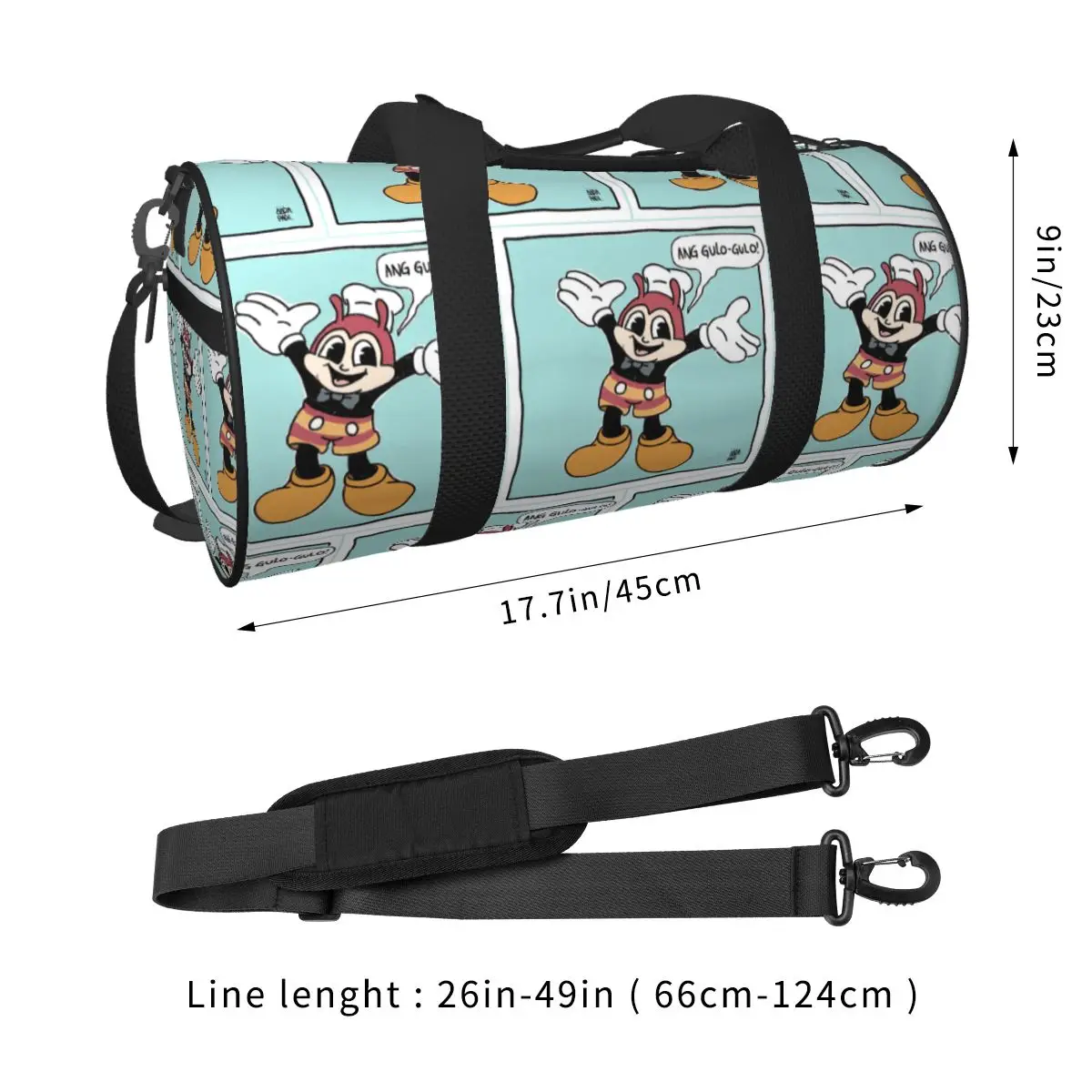 JOLLIBEE X MOUSE مضحك ريميكس WEBCOMIC ملصق كبير واق من المطر حقيبة قاعة رياضة متعددة الوظائف واق من المطر حقائب السفر حقائب اللياقة البدنية #2
