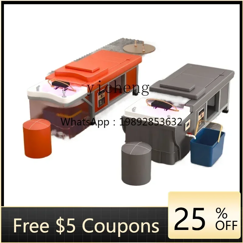 

head treatment bed free of up and down water storage shampoo bed water circulation fumigation beauty salon special integrated