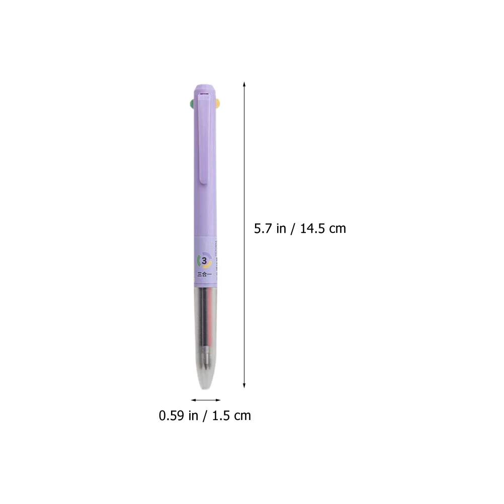 5Pcs Delicate Multicolor Ballpoint Pens Press Action Writing Pen Set Wear-Resistant Desktop Use Cute Portable Pens for School