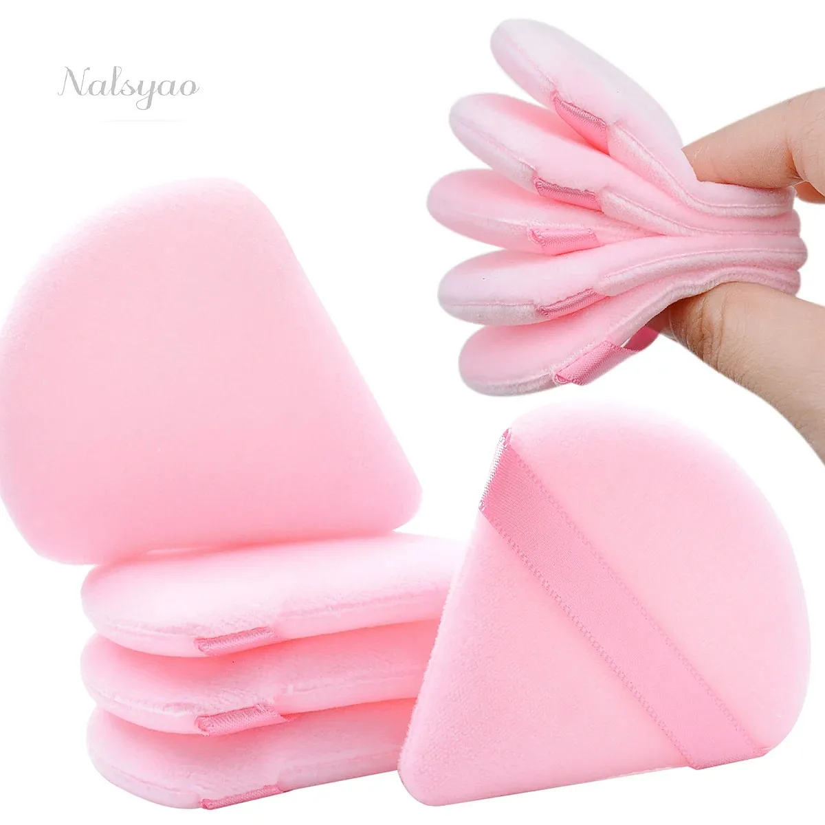 Wholesale 7Pcs Triangle Makeup Powder Puff Soft Velvet Cosmetic Sponges for Contouring Eye Corners Air Cushion