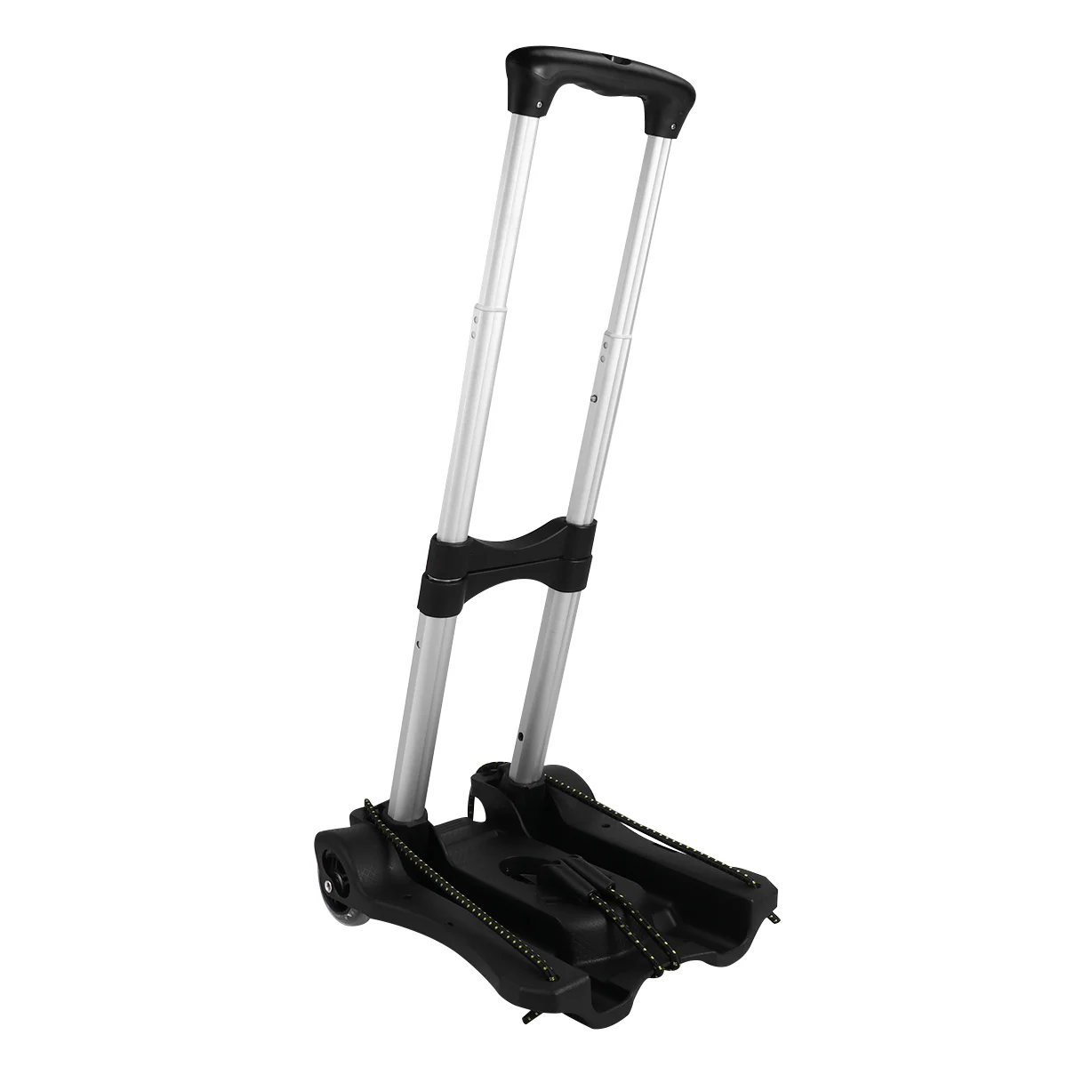 

1Pcs Portable Folding Trolley Cart Aluminum Alloy Plastic Heavy Duty Storage Box Black Thickened Mute Wheels for Shopping Market