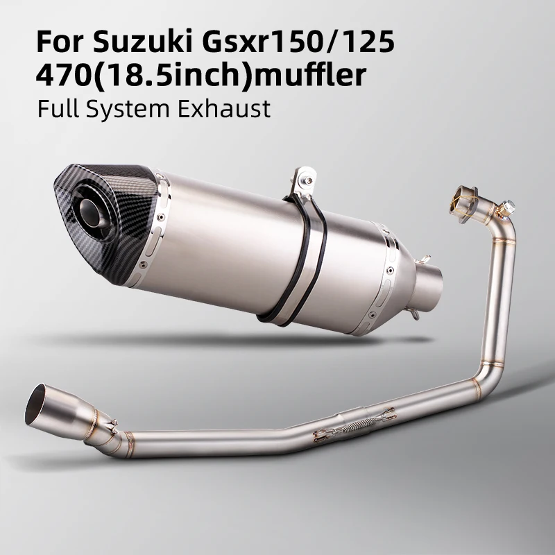 Motorcycle Exhaust Escape Full System Modified Front Middle Link Pipe Muffler DB Killer for GSX150R GSXR150 GSXR125