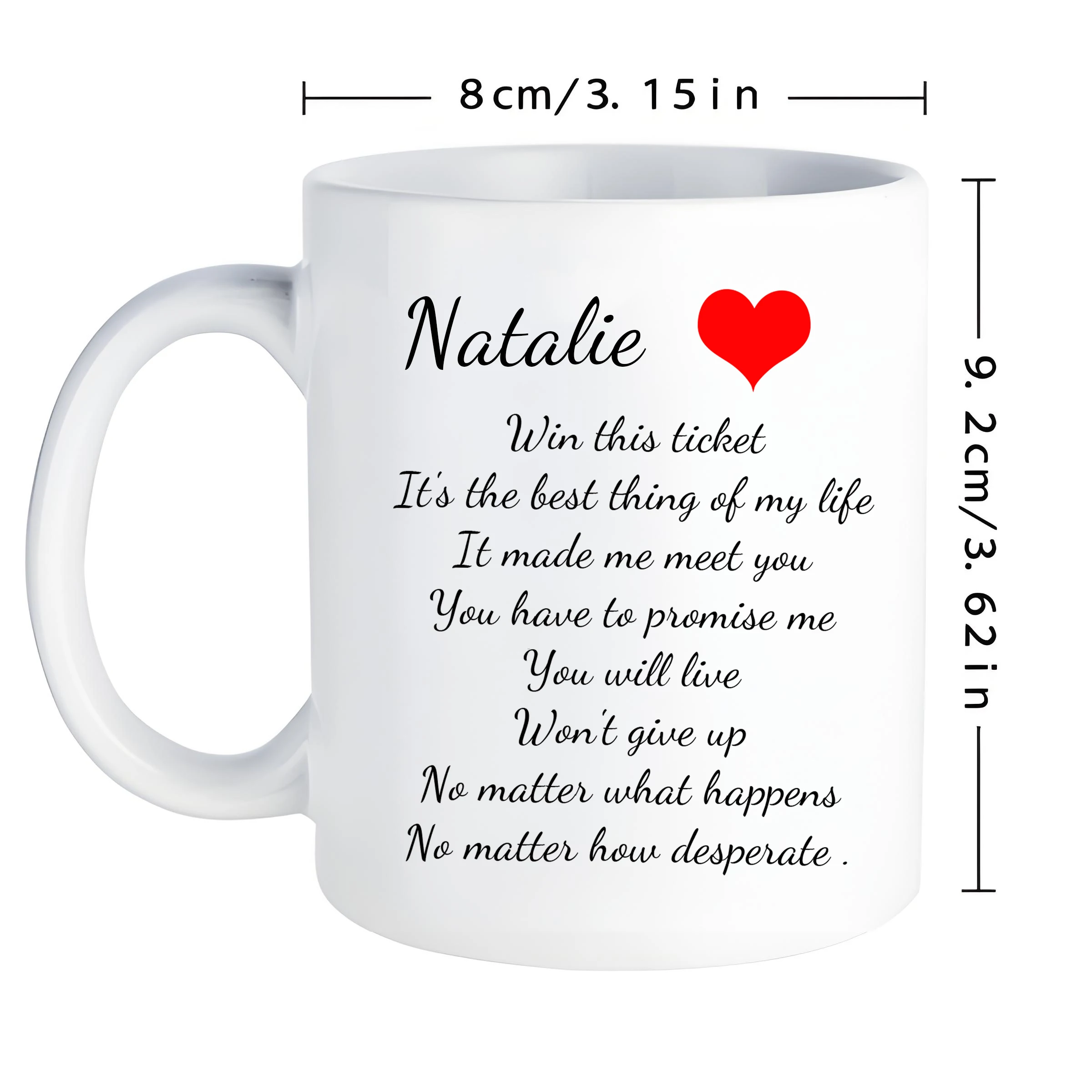 أكواب قهوة مخصصة، تصميم نص/صور غنائي شخصي، أدوات شرب إبداعية فريدة من نوعها، مناسبة لهدايا الذكرى السنوية للزفاف.