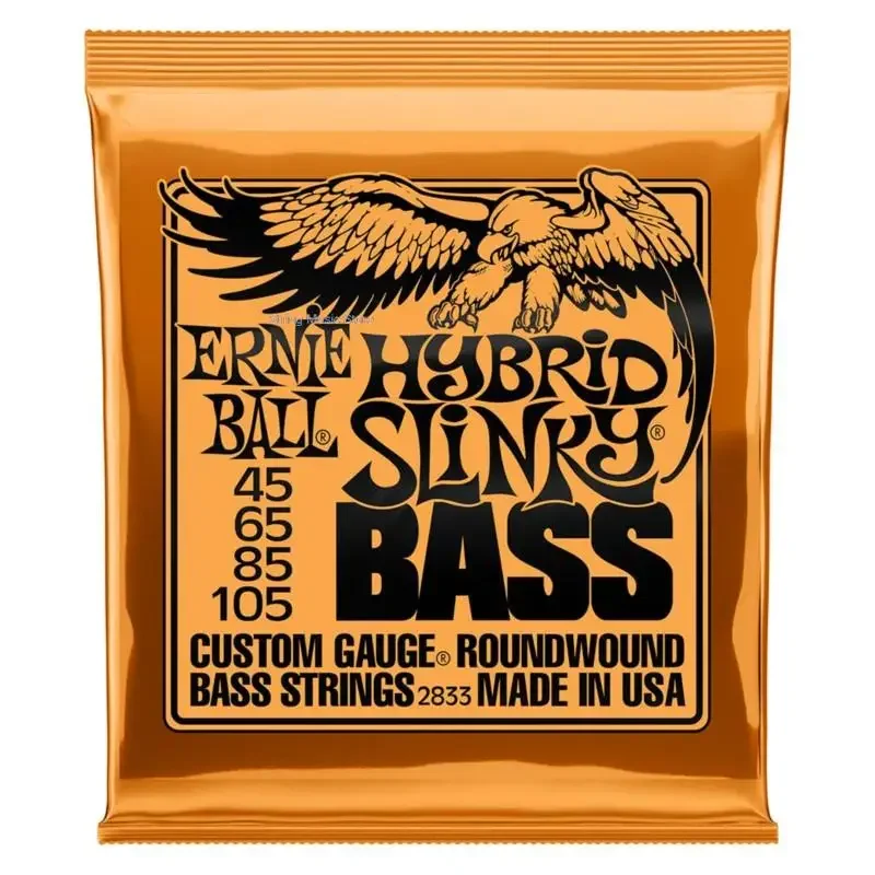 2833 Ernie Ball Hybrid Slinky Bass String Nickel Plated Steel Double Bass Accessorie 45 . 65 . 85 . 105 One Piece