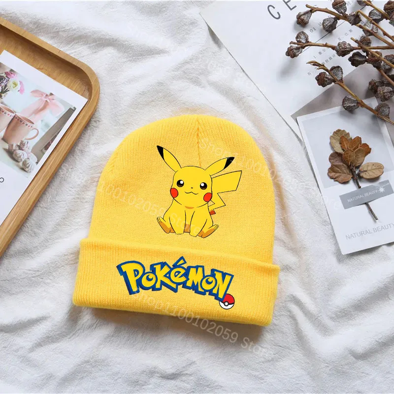 pokemon-mignon-pikachu-enfants-tricote-chapeaux-bonnets-dessin-anime-impression-casquettes-chaleur-confortable-en-plein-air-chapeau-decontracte-cadeaux-d'anniversaire