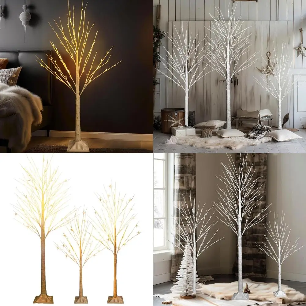 Pre-Lit Led Birch T… - image