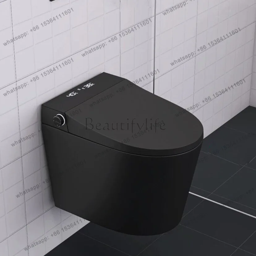 

dumb black personalized wall-mounted smart toilet hanging embedded in wall row wall-mounted small apartment integrated toilet