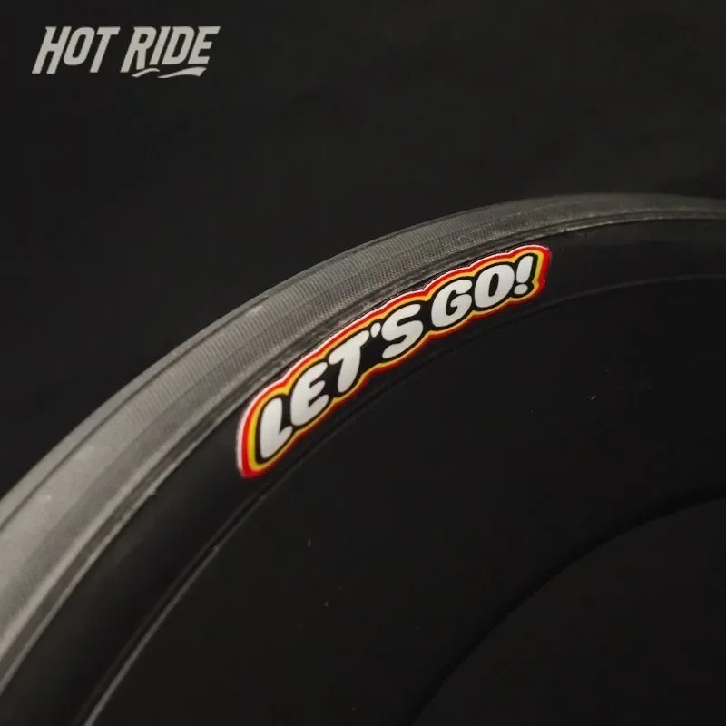 700 Rim Sticker Road Bike Tire Letter Sticker Let's Go Creative Bike TIRE Decal Stickers
