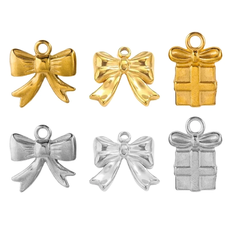 Set of 5 Bowknot Pendants Necklace Pendant Craft Accessories Jewelry Pendant Dropship