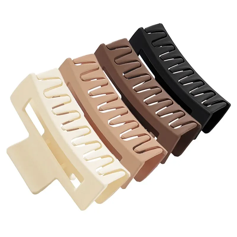 4 pz/set Donne Ragazze Artiglio Pinze Caffè Nero Artiglio Dei Capelli Antiscivolo Granchio Forcelle Barrette Accessori Per Capelli Moda Regali