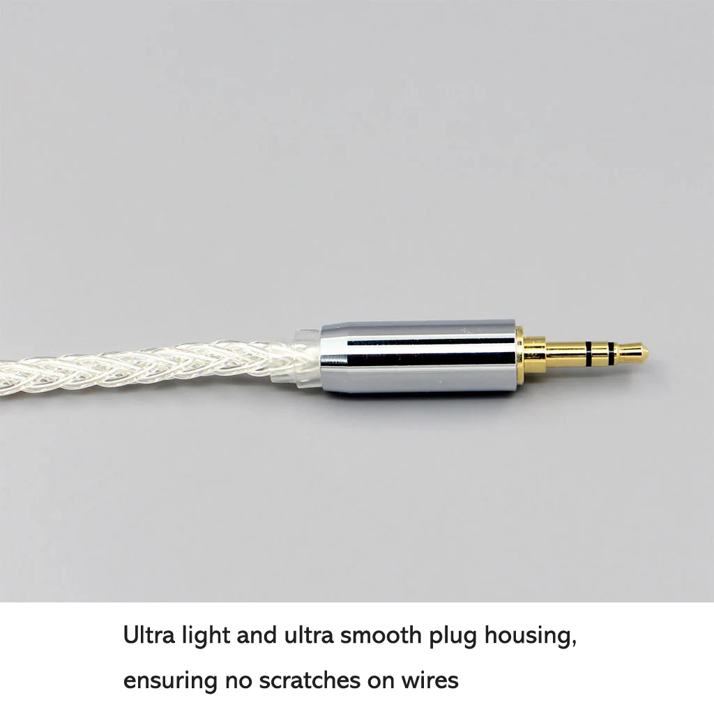 8 الأساسية البلاديوم سماعة سماعة كابل ل Fostex T50RP Mk3 T40RP Mk2 T20RP Mk2 Dekoni الصوت 99% 7n الفضة النقية 8497