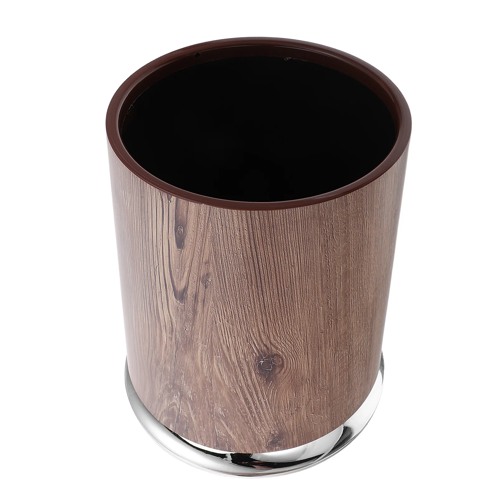 

Wood Grain Trash Can Narrow Light Brown Waste Basket For Bathroom Bedroom Kitchen Home Office Space Saving Indoor Garbage