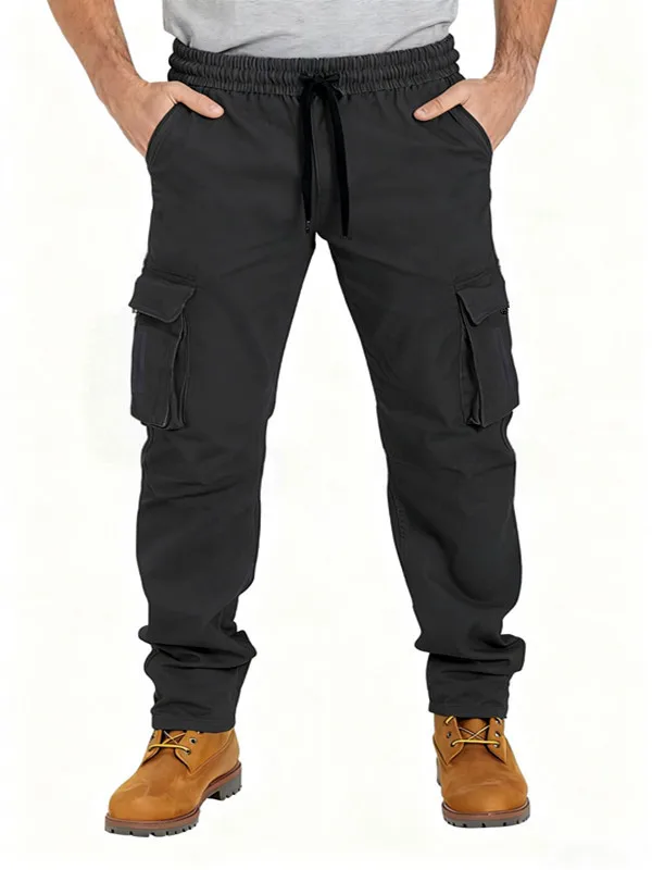 

2025new men's workwear pants, European and American men's loose straight casual pants, men's workwear pocket pants