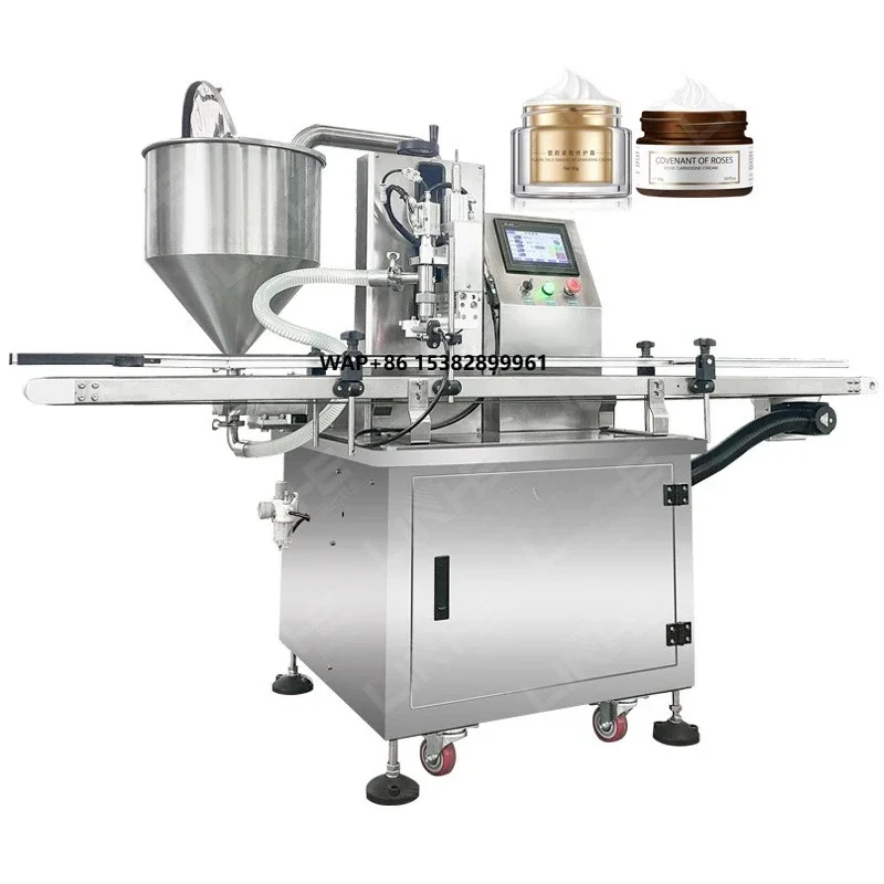 Stainless Steel 304 Automatic Gear Pump Filling Machine for Cream Liquid Foundation Chemical Lotion Beverage Glass High