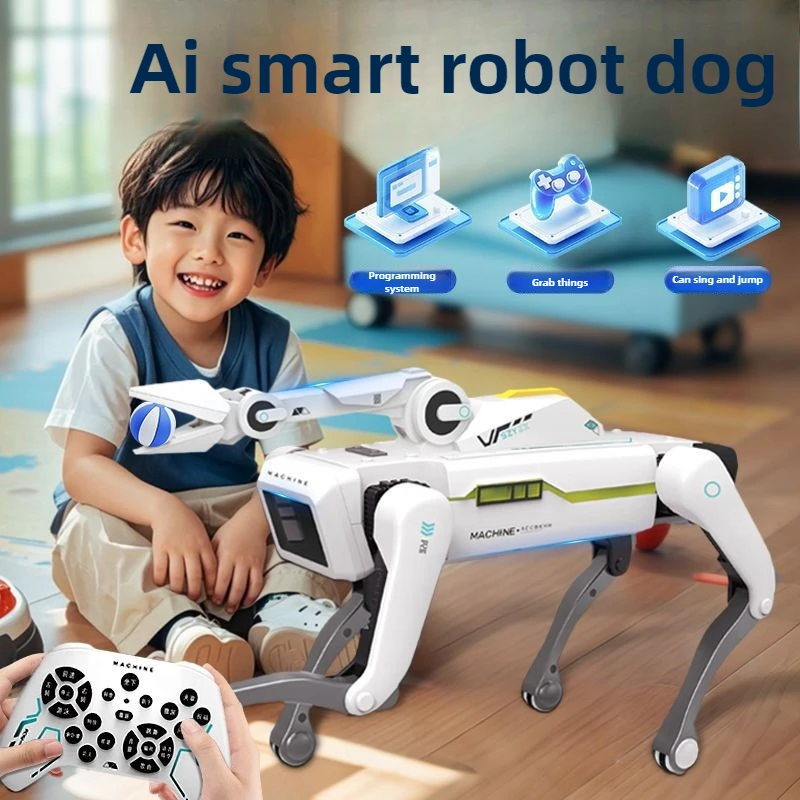 Carro de brinquedo kawaii engraçado presente-atual upgrade ai inteligente rc robô cão, interação de voz programação monstro robô, carros rc brinquedos para meninos