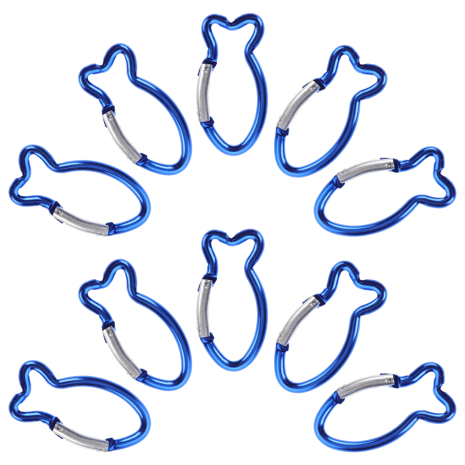 

15 Pcs Outdoor Safety Buckle Mini Carabiner Camping Clips Key -saving Metal Buckles Tools Blue Professional