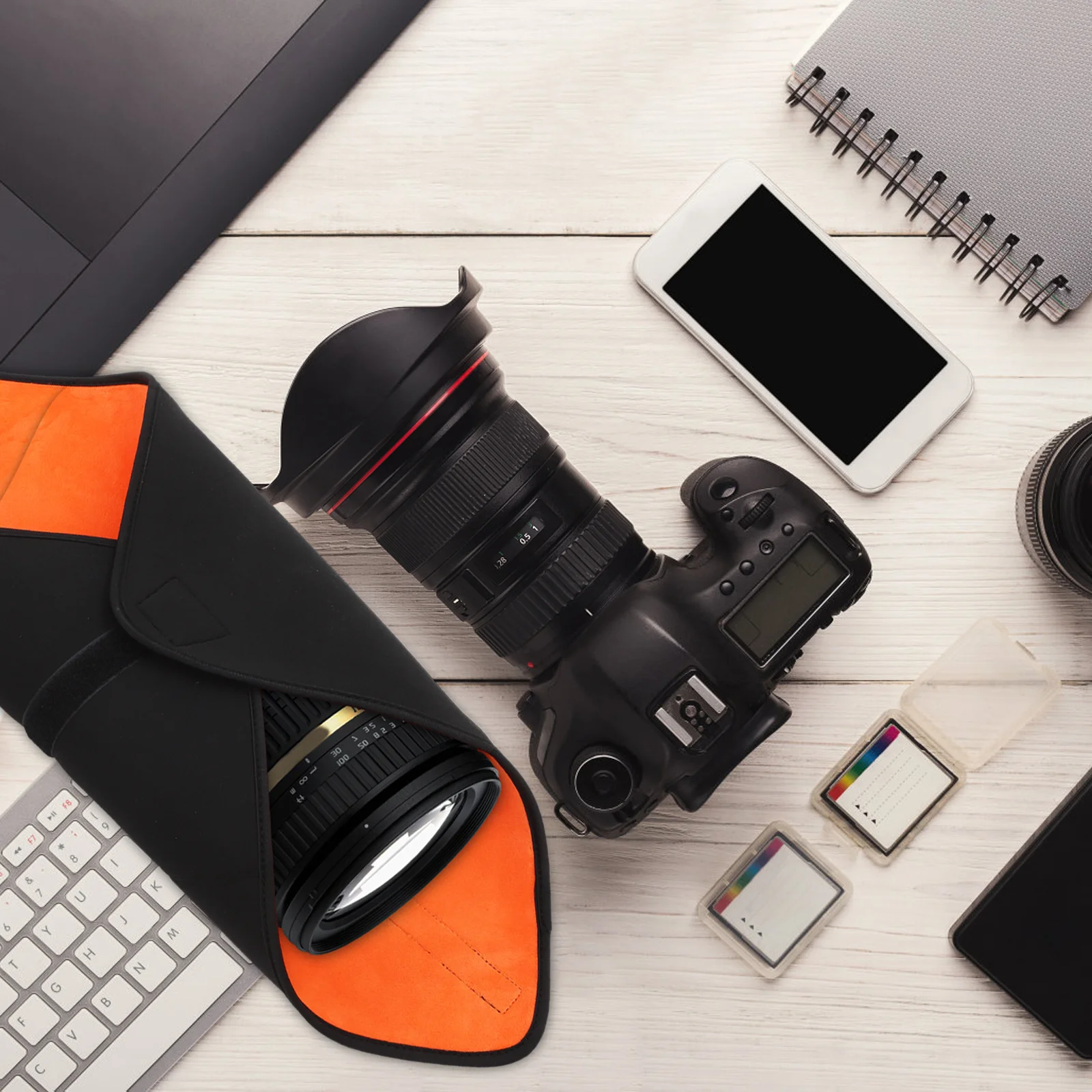 

Camera Lens Protective Wrap Thickened Padded Neoprene Dslr Lens Pouch Splashproof Dirtproof Travel Camera Equipment Cover