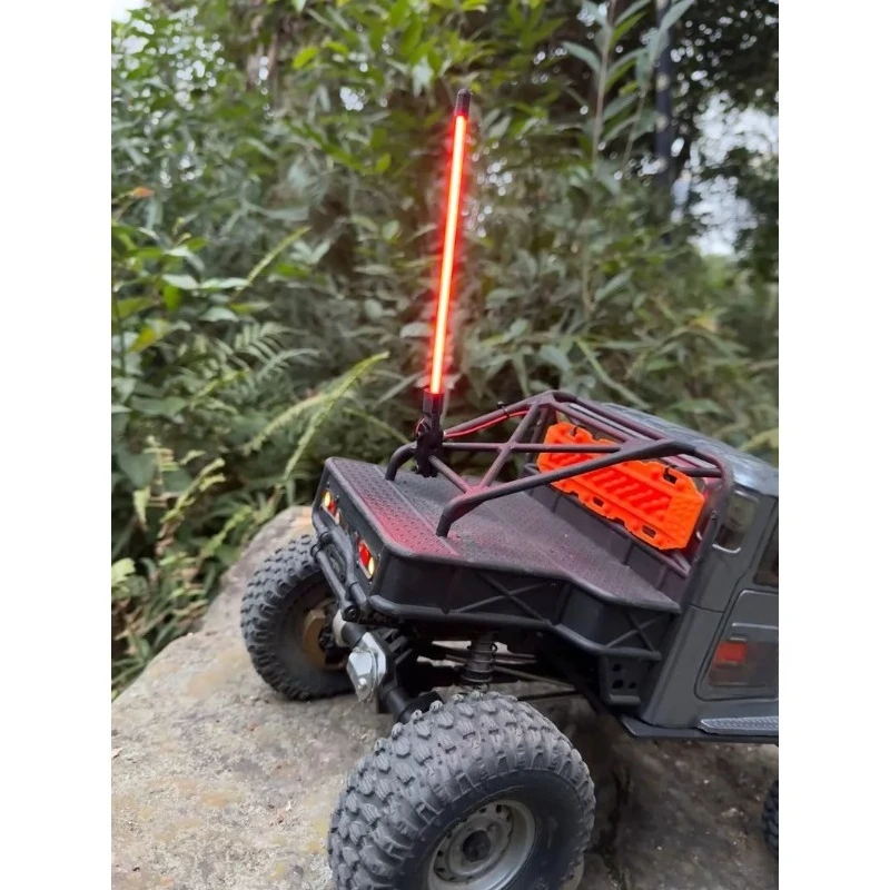 Flexible LED Light Whip for RC Crawler& Antenna Light for Roll Cage Vehicle 2 Types of Bases Universal Fit for All RC Car Models