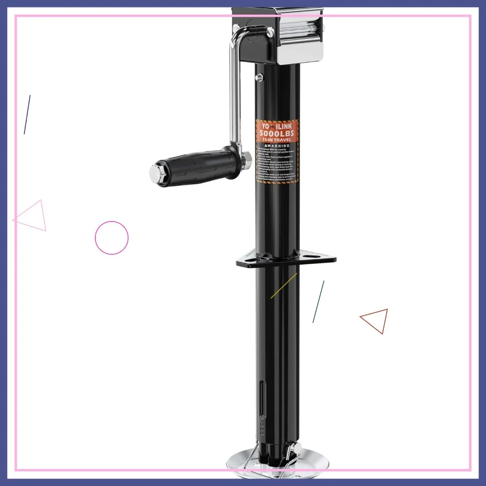 

5000 lbs A-Frame Trailer Jack with 15" Lift, Adjustable Drop Leg for RV Boat Trailer