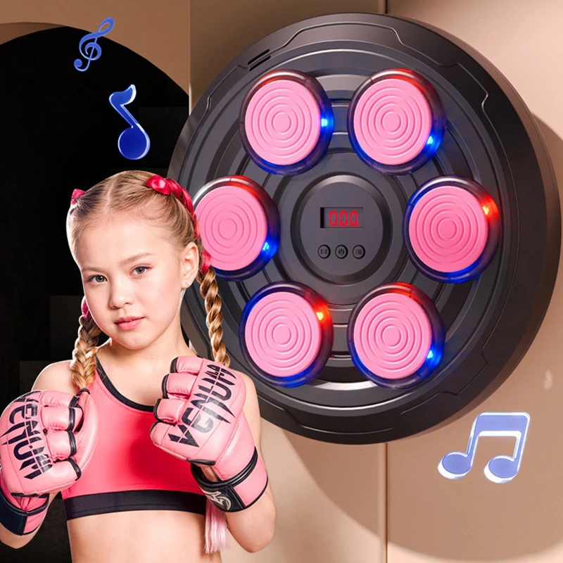 Intelligente Musik-Boxziel mit Lichtern, Rhythmus, Kinder, elektronische Boxmaschine, Jungen und Mädchen, Fitness-Training, Sportspielzeug