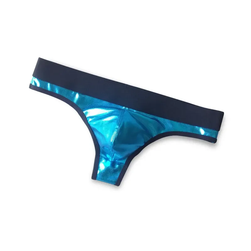 

Men Thongs Sexy Underwear Low Waist Patent Leather G-string Thong Jocks Tanga Jockstrap Gay Underwear Exotic Underpants