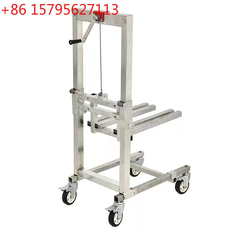 Loading Artifact Lifting Handling Stacker Forklift Lift Portable  Folding Retractable Trolley Bearing 60Kg Adjustable Hand Cart