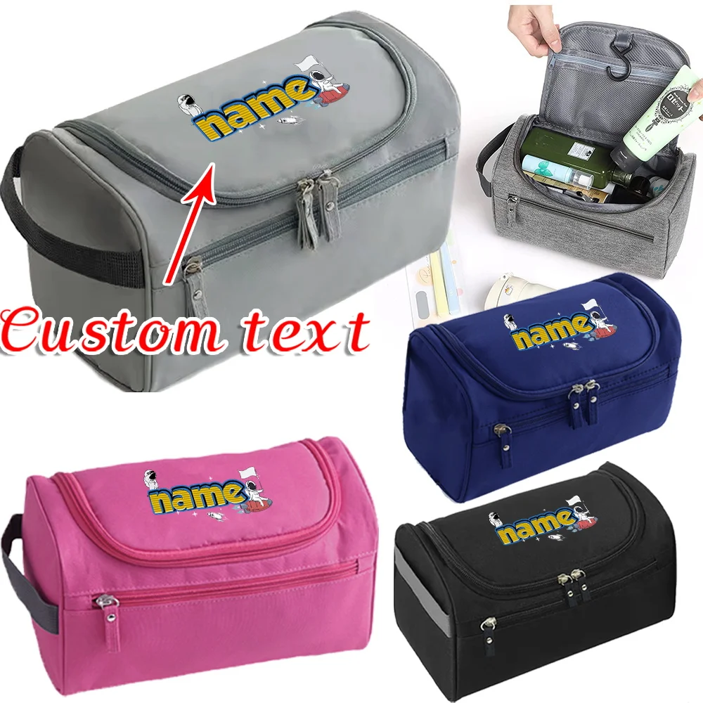 Personalized Customized Name Portable Travel Toiletries Storage Bag Cosmetics Storage Bag Hanging Waterproof Toiletries Bag