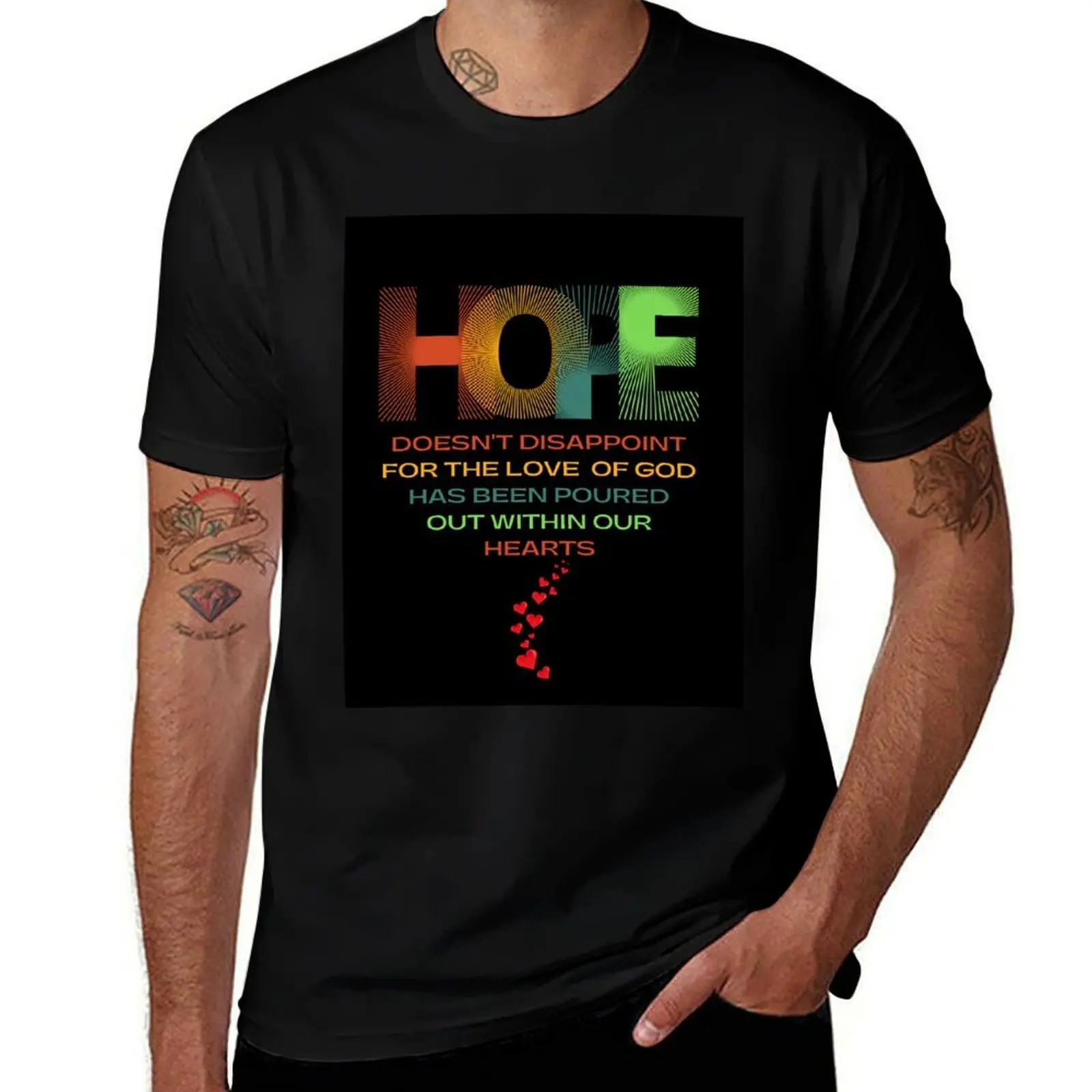 HOPE DOESN'T DISAPPOINT T-Shirt T-shirt grande taille de couleur unie